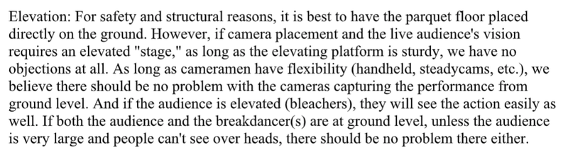 A detail from Michael Holman’s proposal to have breaking included in the X Games.